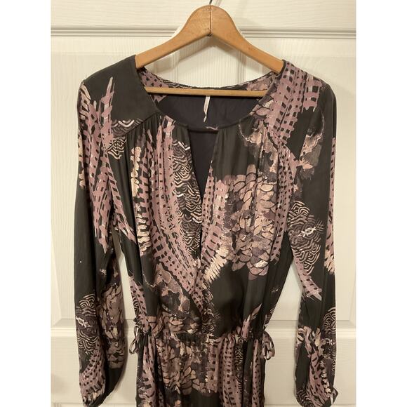 Free People Out of the Woods Maxi Floral Boho Rocker Hippie Chic Dress, S - Picture 6 of 14